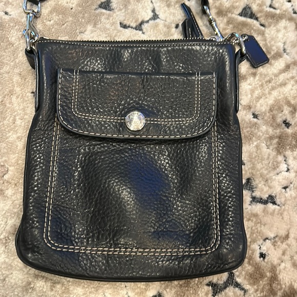 Coach Black Leather Crossbody - Picture 1 of 8